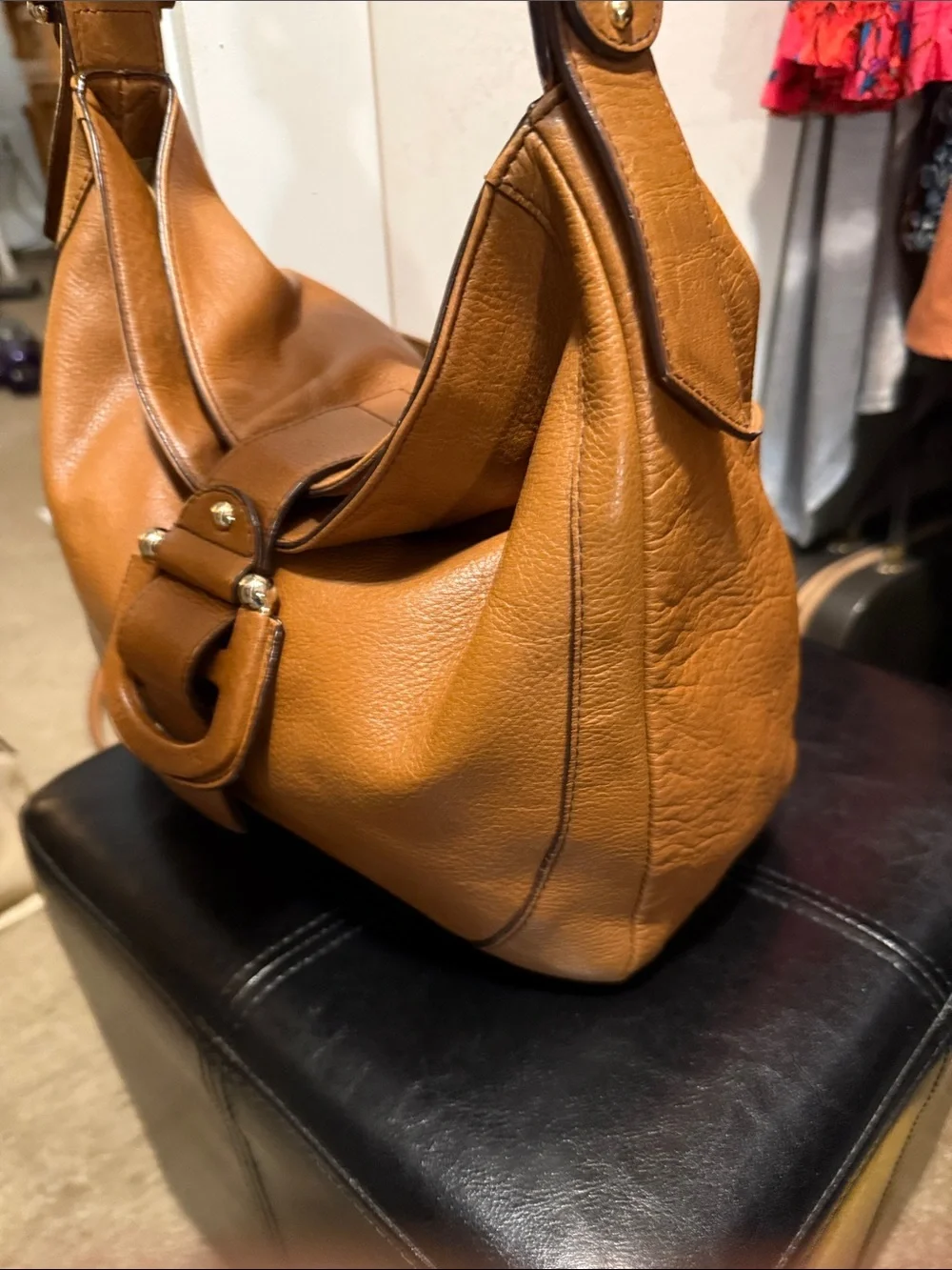 ETIENNE AIGNER Leather SHOULDER Tote in Tan - Genuine Leather